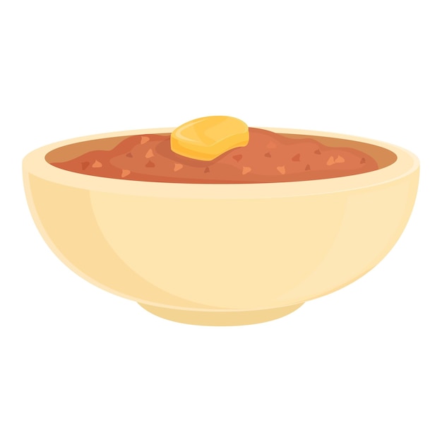 Comida caliente trigo sarraceno icono dibujos animados vector planta de cereal campo orgánico