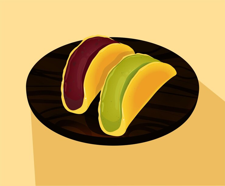Comida callejera tradicional japonesa Dorayaki con natillas de matcha y natillas de frijoles rojos