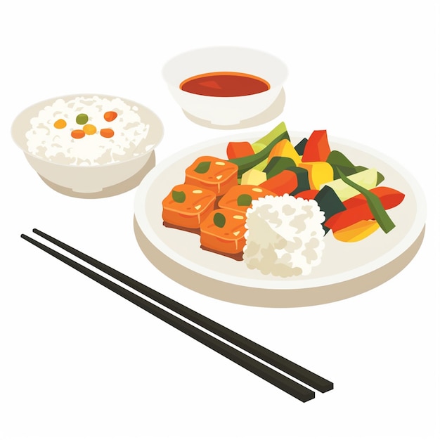 comida china vector asiático ilustración china cultura asiática comida fondo tradicional ori