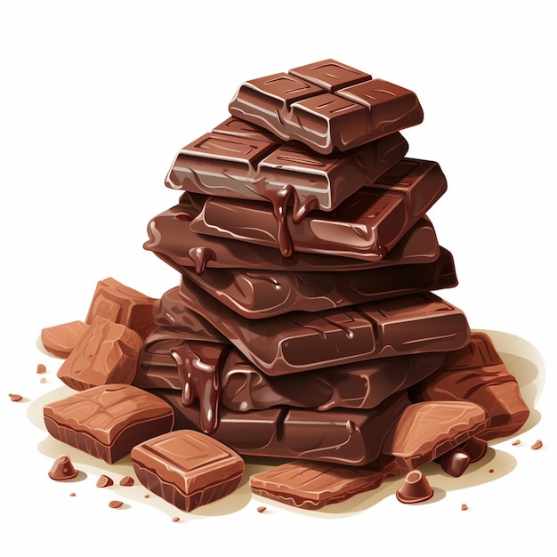 comida chocolate cacao vector dulce postre aislado marrón oscuro cacao leche de fondo illu