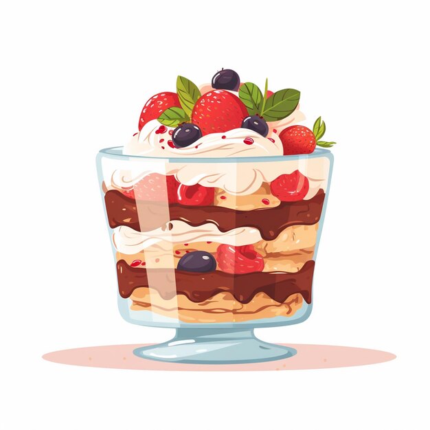 Vector comida crema vector dulce postre verano hielo ilustración cono aislado dibujos animados gofre cho