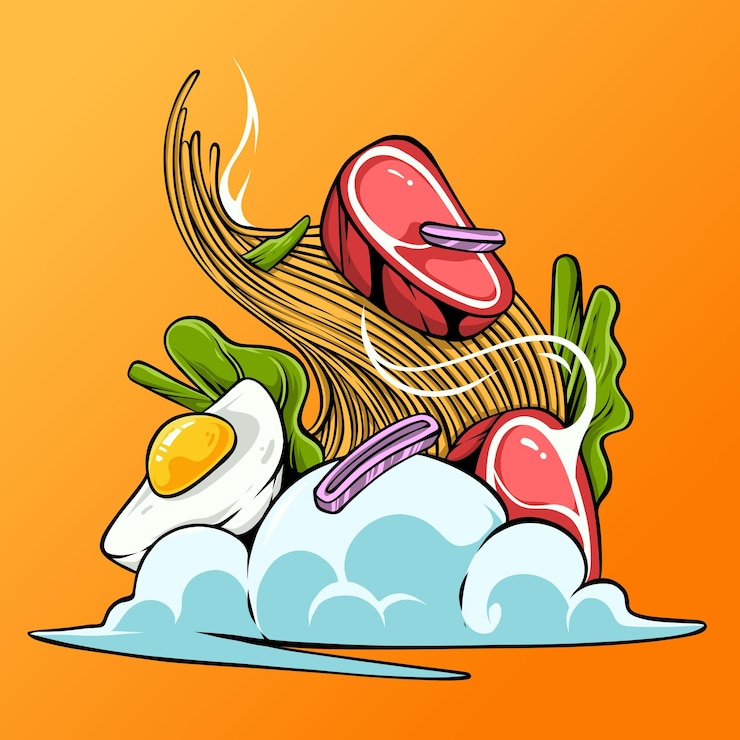 Vector comida deliciosa para eid mubarak