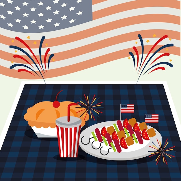 comida día de la independencia americana