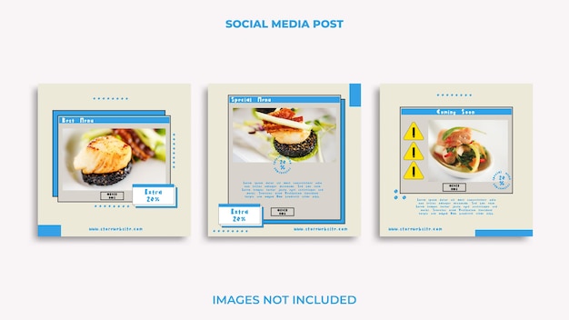 Comida de diseño de publicación de Instagram