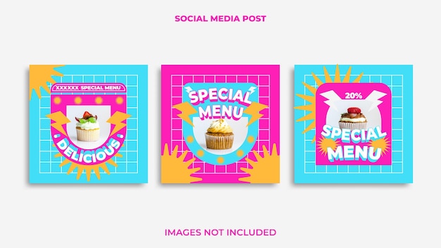 Comida de diseño de publicación de instagram