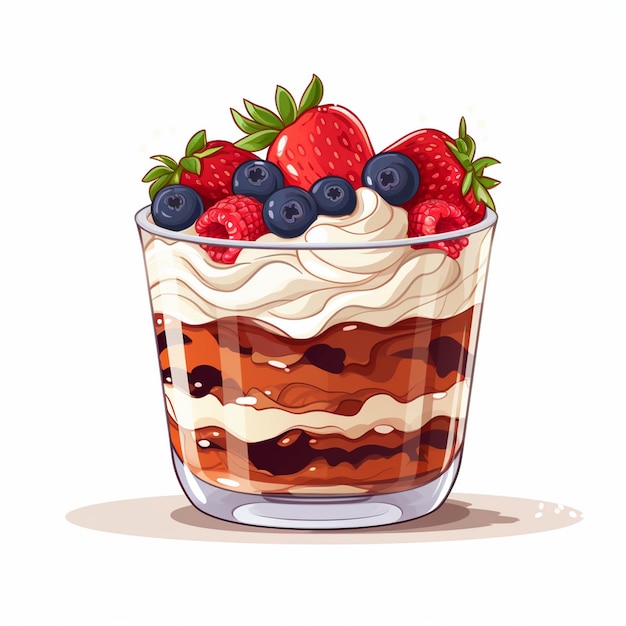 comida dulce pastel repostería postre vector crema panadería set donut ilustración chocolate cafetería