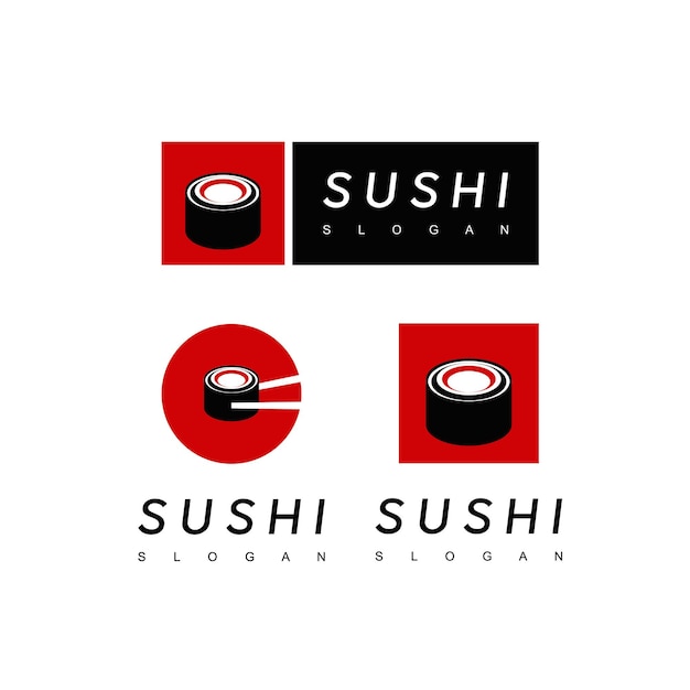 Comida japonesa, inspiración para el diseño de logotipos de sushi