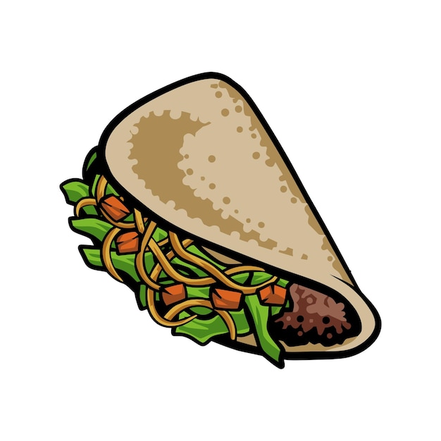 Vector comida mexicana de tacos