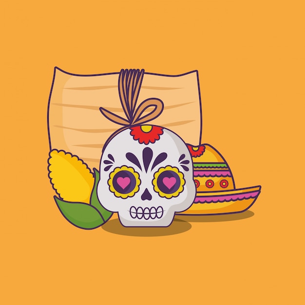 Vector comida mexicana