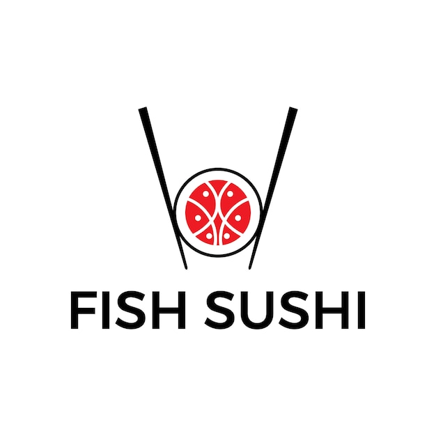 Comida moderna de sushi de Japón Logo