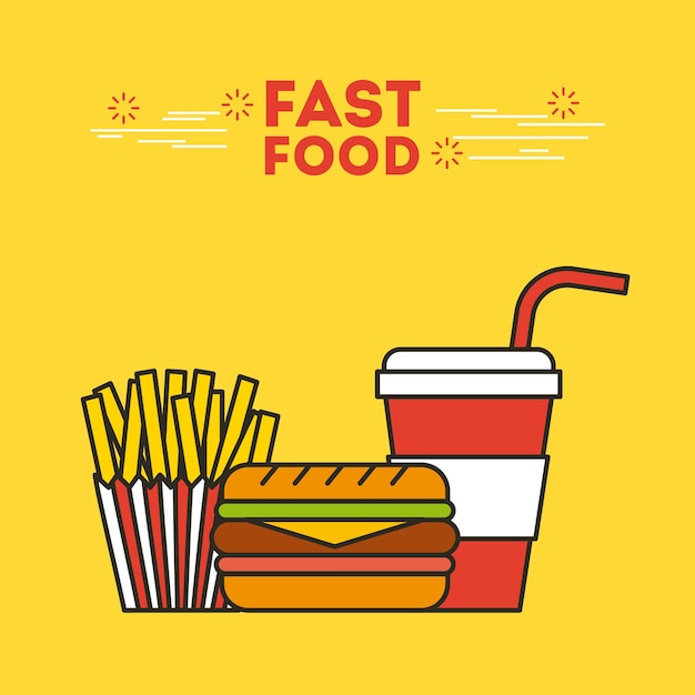 Comida rápida ilustración