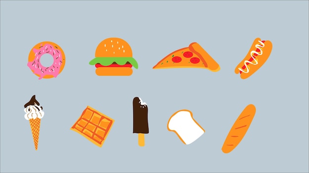 Comida rápida ilustración