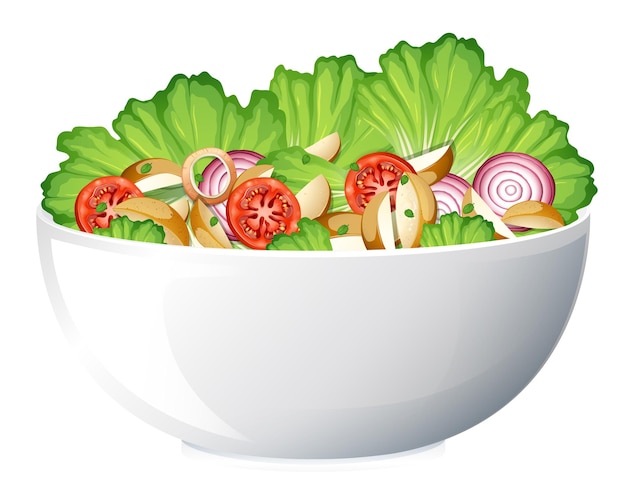 Comida sana con ensaladera de verduras frescas