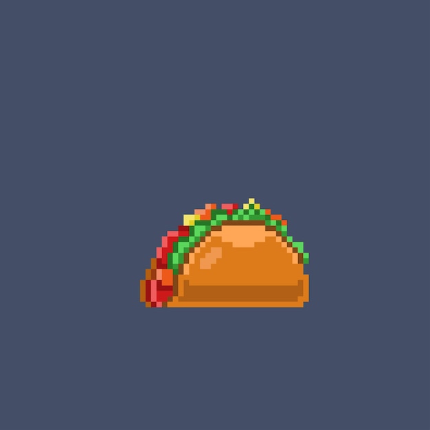 Comida de tachos en estilo pixel art.