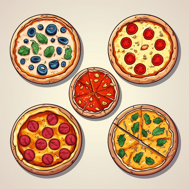 comida vector pizza restaurante italiano icono rápido foto doodle vector arte ilustraciones