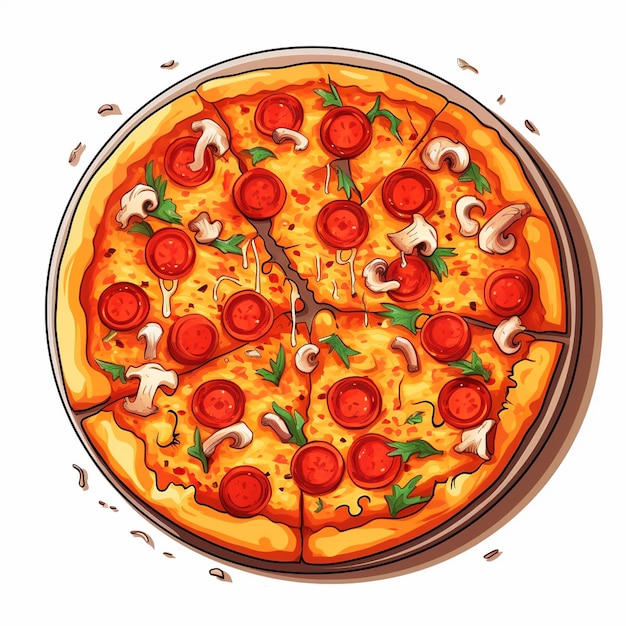 comida vector pizza restaurante italiano icono rápido foto doodle vector arte ilustraciones