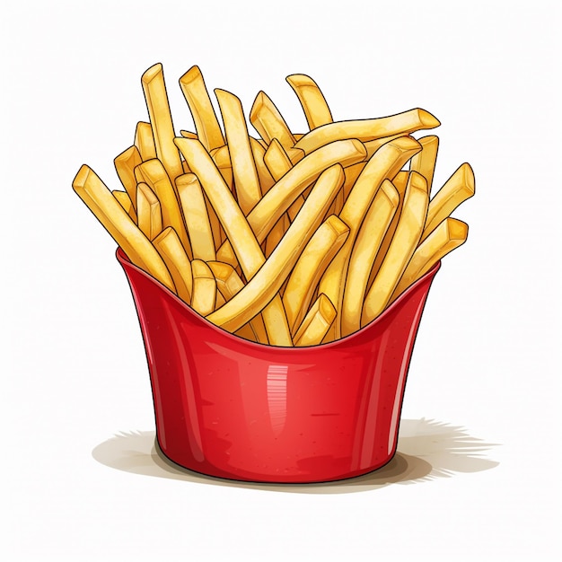 comida vector snack ilustración patata comida rápido restaurante francés diseño almuerzo basura volver