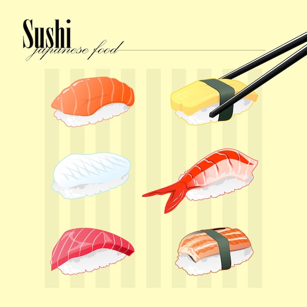 Comidas japonesas sushi