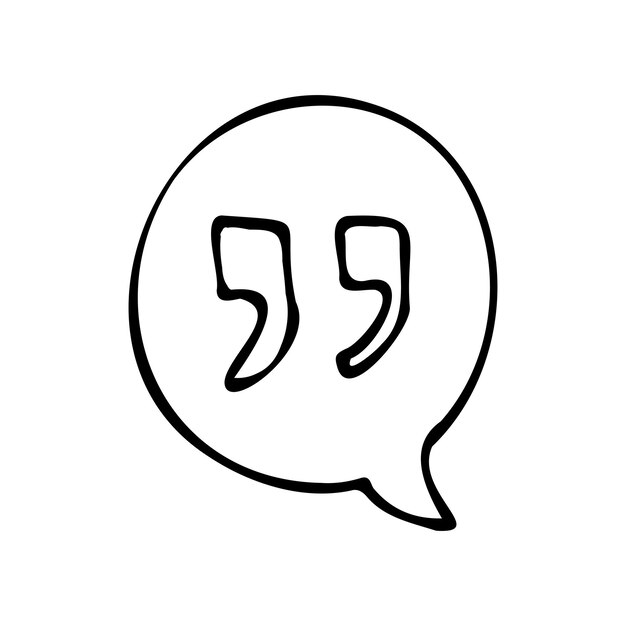 las comillas burbuja pensamiento palabras vector en un fondo blanco