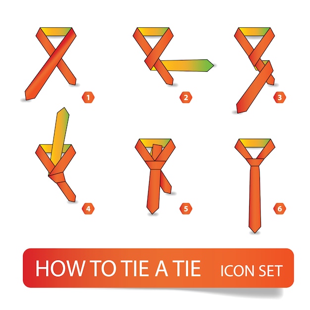 cómo atar una corbata, instrucciones paso a paso