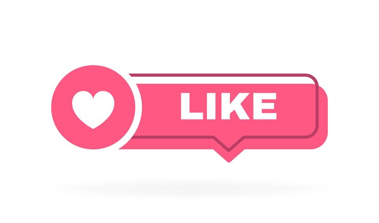 Vector como botón con etiqueta de corazón burbuja de mensaje geométrico iconos de redes sociales ilustración de vector moderno