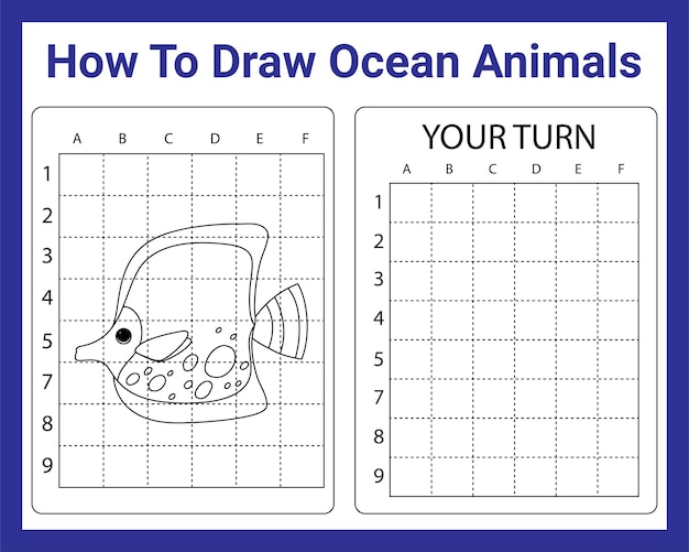 Cómo dibujar animales del océano para niños