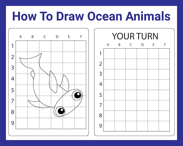 Cómo dibujar animales del océano para niños