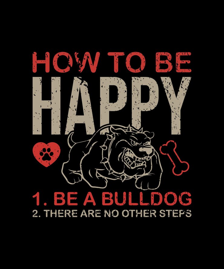 Vector cómo ser feliz perro amor cita camiseta plantilla diseño vector