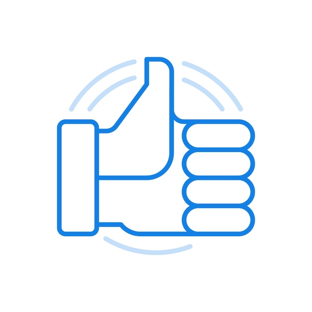 Como símbolo vector línea icono redes sociales y respaldo web