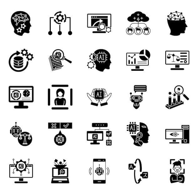 Cómo usar el conjunto de iconos de AI 25 en estilo llenado