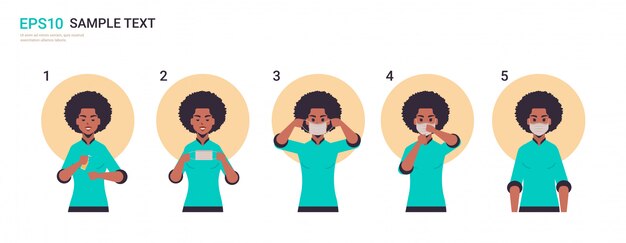 cómo usar la máscara médica covid-19 protección paso a paso método correcto de usar la máscara
