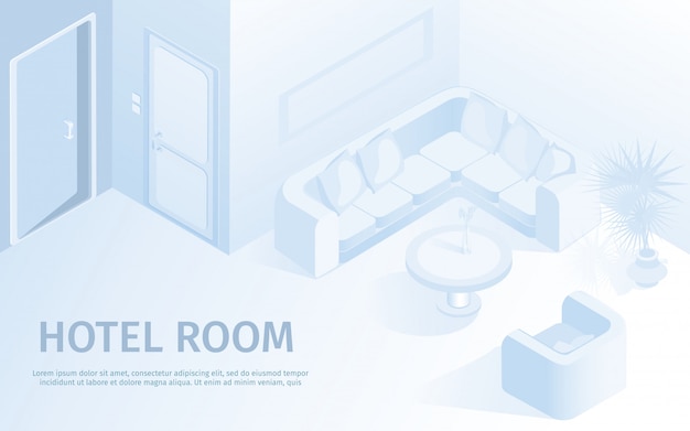 Cómodo hotel apartamento ilustración vectorial