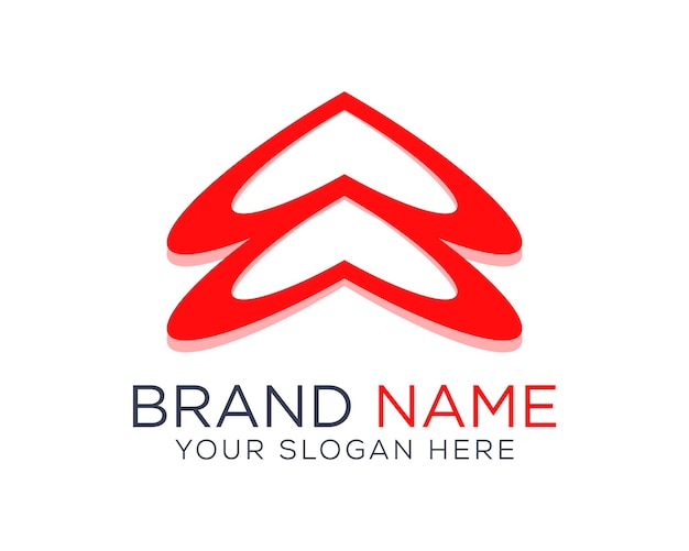 Compañía simple y logotipo de amor diseño limpio