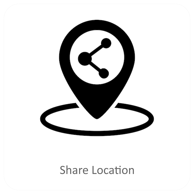 Compartir el concepto de ubicación e icono de pin