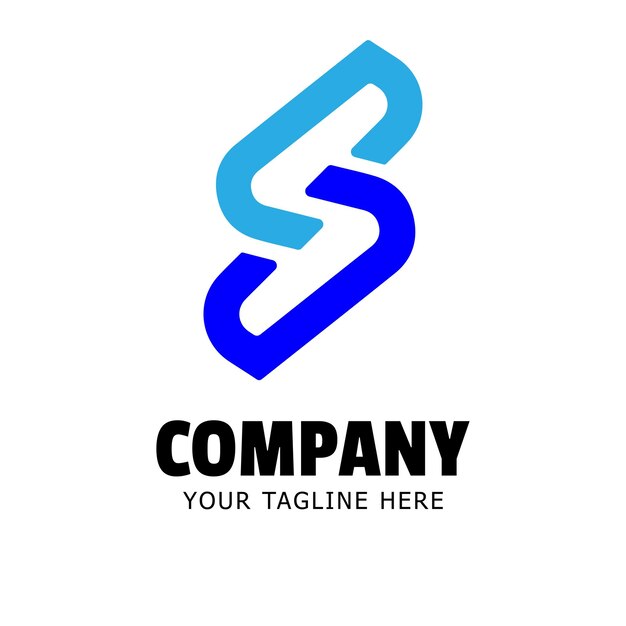 Compartir enlace letra s diseño de logotipo vector premium