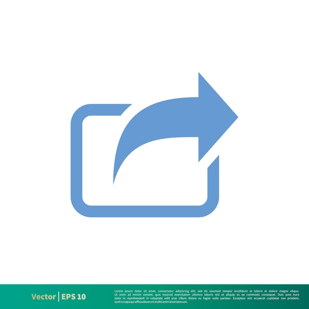 Compartir flecha icono Vector Logo plantilla ilustración diseño Vector EPS 10