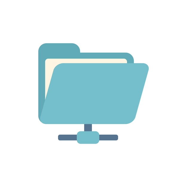 Compartir icono de carpeta vector plano Botón web Tiempo de negocio aislado