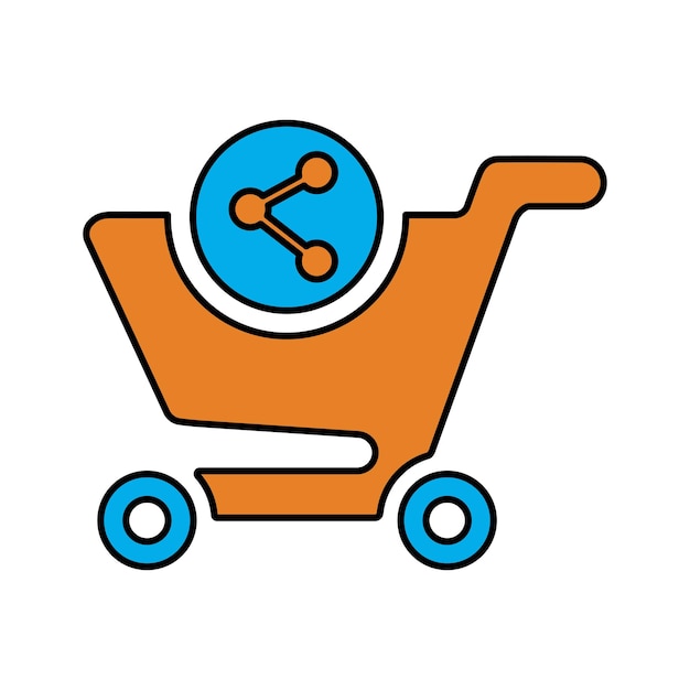 Compartir icono de carrito de carrito uso perfecto para medios impresos imágenes de stock web uso comercial o cualquier tipo de proyecto de diseño