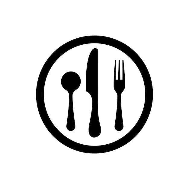 Compartir un icono de comida Ilustración vectorial simple