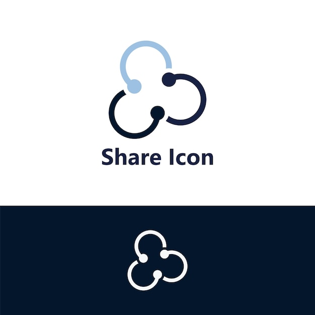 Compartir icono logo vector aislado