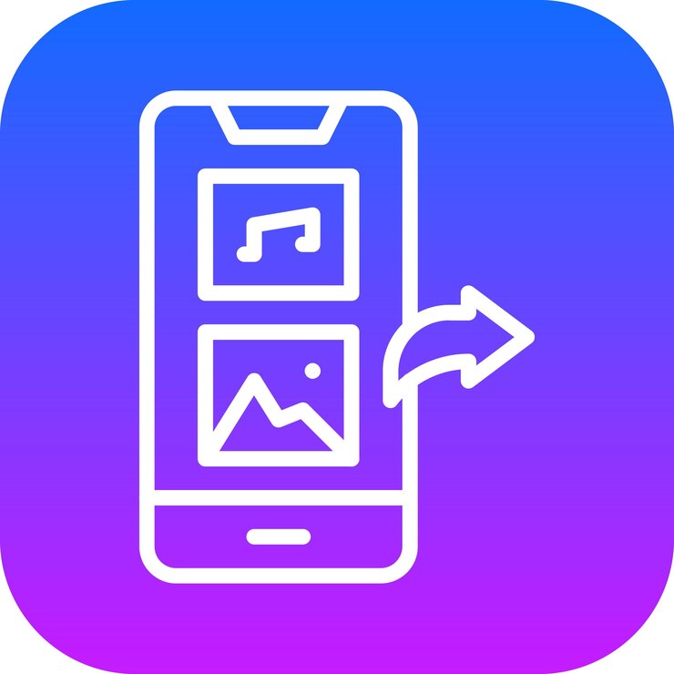 Vector compartir la ilustración vectorial de contenido