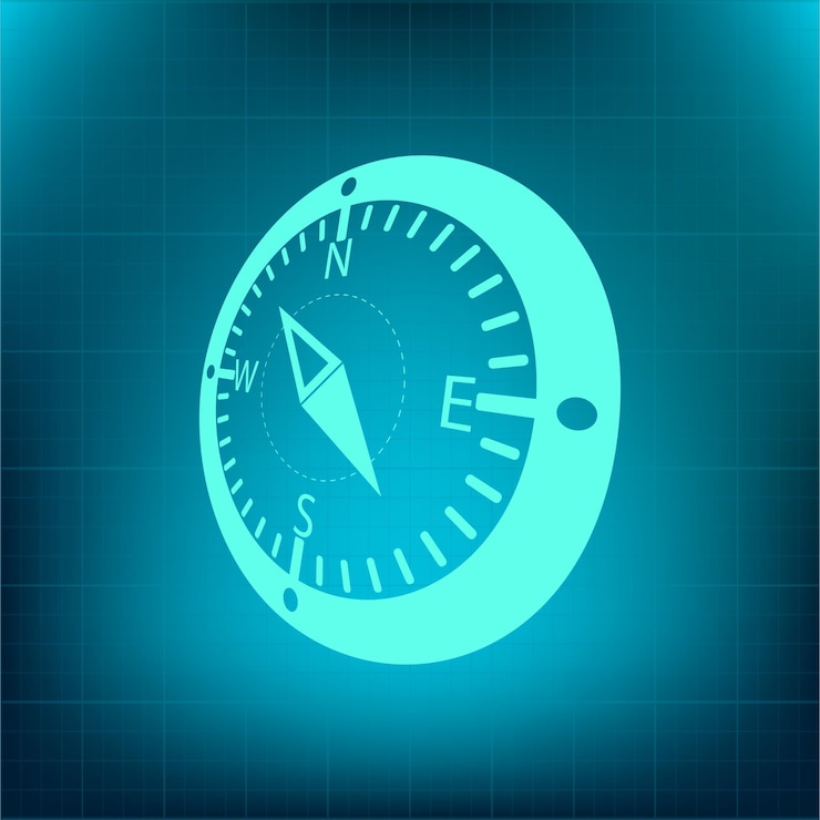 Vector compass navigator symbol vector icon