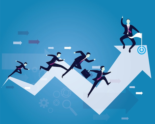 Competencia empresarial. Carrera hacia el éxito