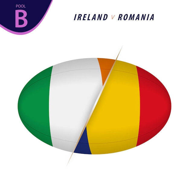 Competición de rugby entre Irlanda y Rumania.