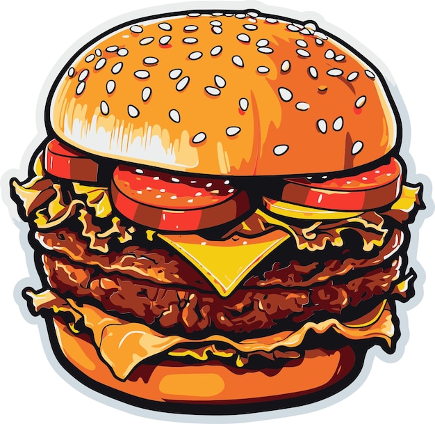 Compilación de íconos de hamburguesas vectorializadas Exposición de elementos vectoriales de hamburgueres