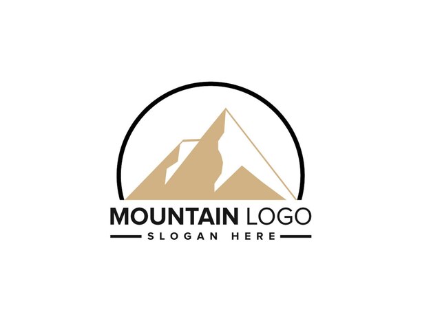 Compilación de insignia de vector de logotipo de montaña