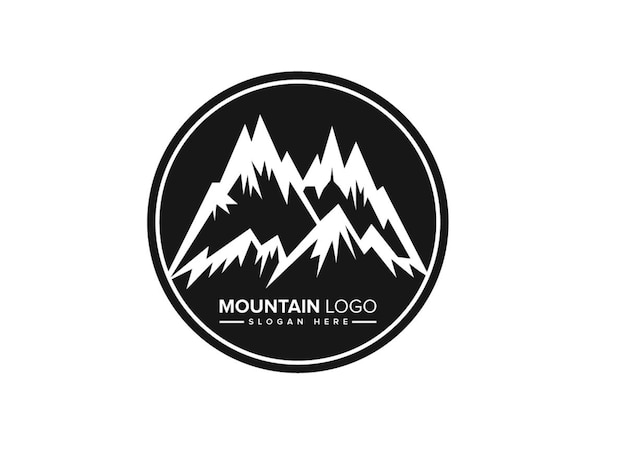 Compilación de insignia de vector de logotipo de montaña