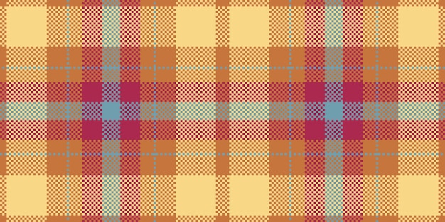 Complejidad tartan plaid vector regalo tarjeta patrón tela textil fondo dorado textura sin costuras comprobación en colores naranja y ámbar