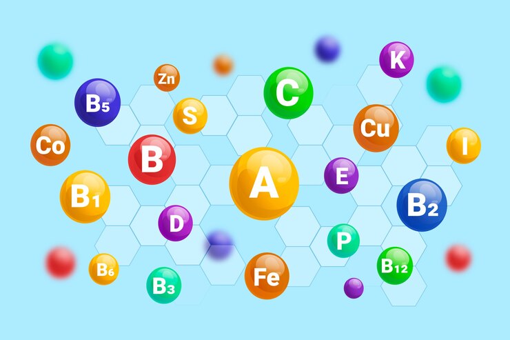 Vector complejo de vitaminas y minerales esenciales