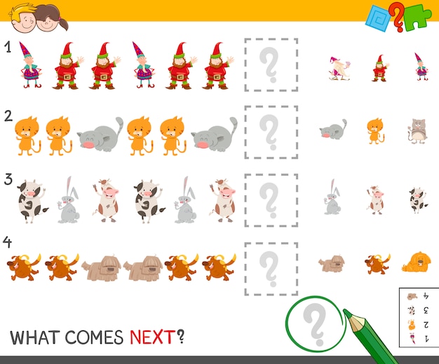 Completa el juego de actividad de patrones